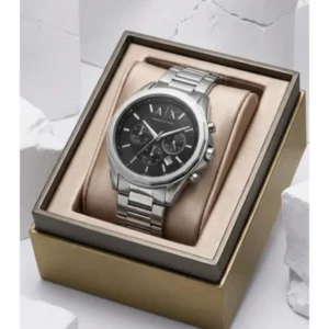 Armani Exchange Gunmetal Watch Black Silver For Men