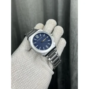 Bvlgari Octo Roma Watch Silver Blue For Men