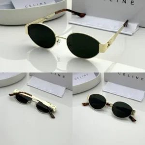 Celine Sunglasses Golden Green For Men