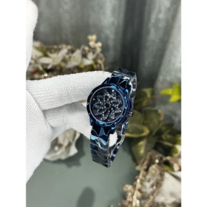 Elegant Mashali Floral Watch Purple Rotating All Blue For Women (JH705) - stayhit.in