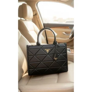 Elegant Prada Symbol Tote Bag Black With Dust Bag For Women (BOT3994) - stayhit.in
