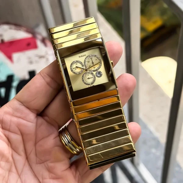 Elegant Rado Ceramic Watch Gold For Men (BOT3935) - stayhit.in