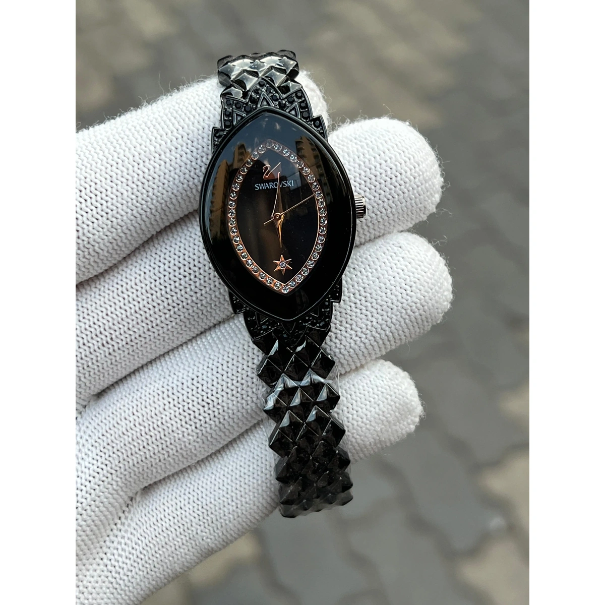 Elegant Swarovski Watch Black For Women (JH710) - stayhit.in