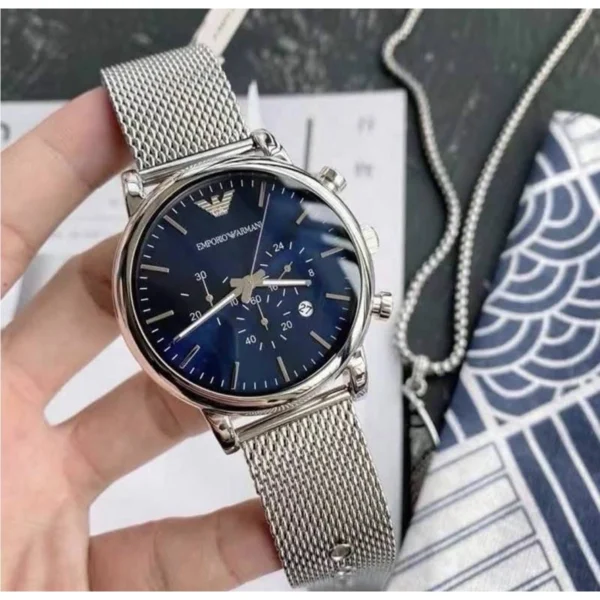 Emporio Armani Watch Silver Blue For Men
