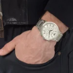 Emporio Armani Watch Silver White For Men