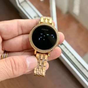 Fossil Digital Watch Gold Black For Women