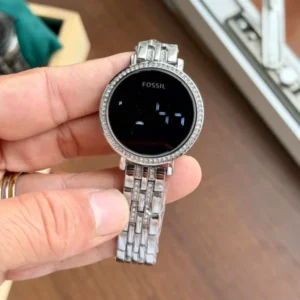 Fossil Digital Watch Silver Black For Women