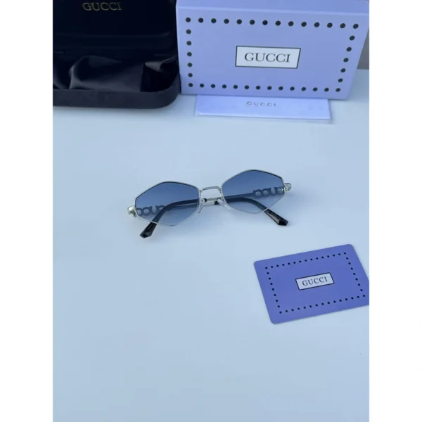 Gucci Sunglass Silver Blue For Men Gucci Sunglass Silver Blue For Men