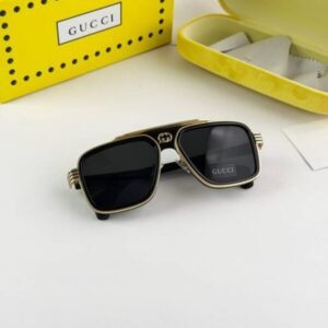 Gucci Sunglasses Gold Black For Men
