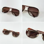 Gucci Sunglasses Gold Brown For Men