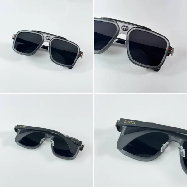 Gucci Sunglasses Mate Grey Black For Men