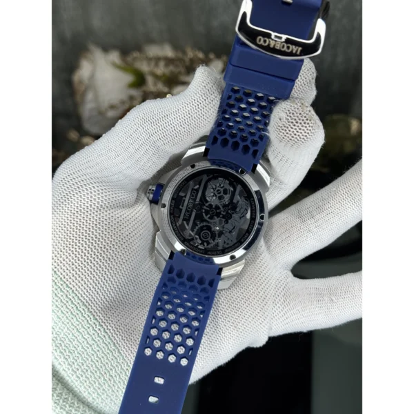 Jacob & Co. Cr7 Watch Silver Blue For Men Jacob & Co. Cr7 Watch Silver Blue For Men