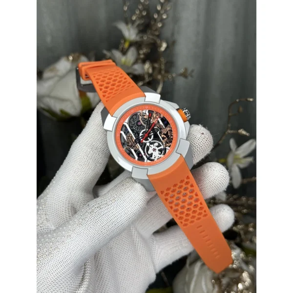Jacob & Co. Watch Silver Orange Automatic For Men