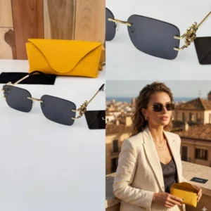 Loewe Sunglasses Gold Black For Men
