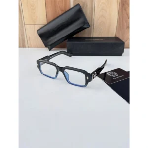 Luxury Chrome Heart Sunglasses Black Blue For Men (BOT3493) - stayhit.in