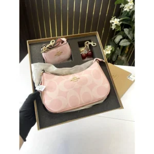 Luxury Coach Teri Combo Handbag With Small Pouch And Charm For Women (BOT3803) - stayhit.in