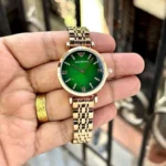 Luxury Emporio Armani Watch Gold Green For Women (JH738) - stayhit.in