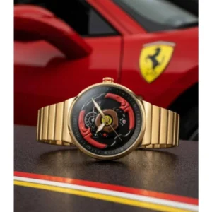 Luxury Ferrari Spirit Spinner Watch Gold For Men (SOS614) - stayhit.in