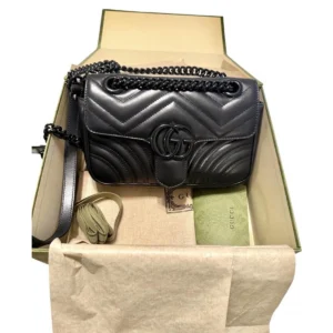 Luxury Gucci Gg Marmont Bag Black With Box For Women (BOT2787) - stayhit.in
