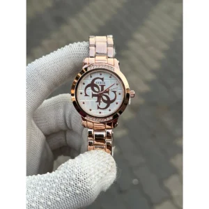 Luxury Guess Diamond Watch Rosegold White For Women (JH728) - stayhit.in
