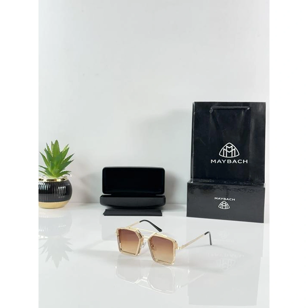 Luxury Maybach Sunglasses Gold Brown For Men (BOT3494) - stayhit.in Luxury Maybach Sunglasses Gold Brown For Men (BOT3494) - stayhit.in