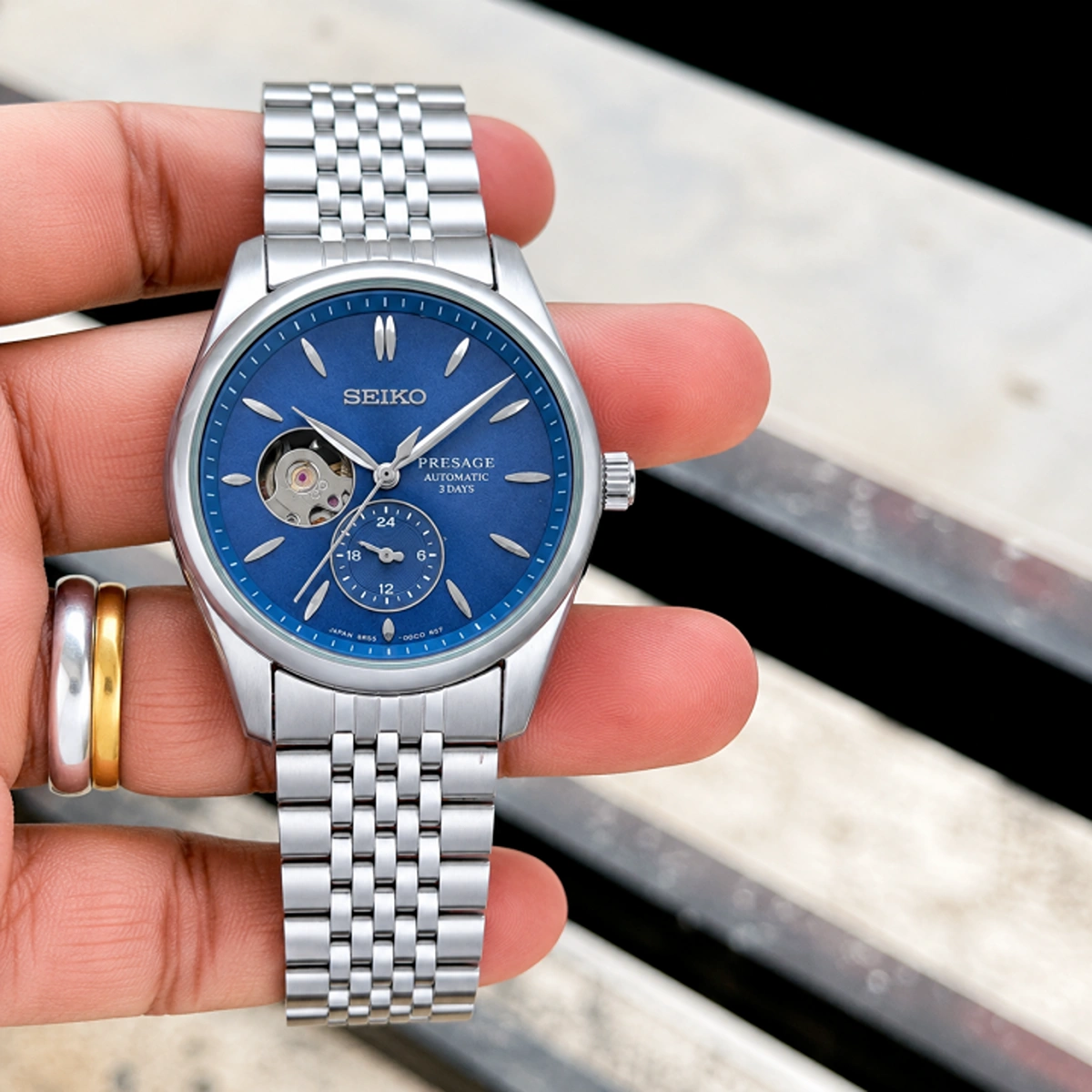 Luxury Seiko Presage Automatic Watch Silver Blue For Men (BOT3742) - stayhit.in Luxury Seiko Presage Automatic Watch Silver Blue For Men (BOT3742) - stayhit.in