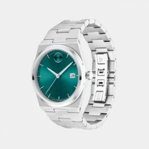 Movado Bold Watch Silver Green For Men