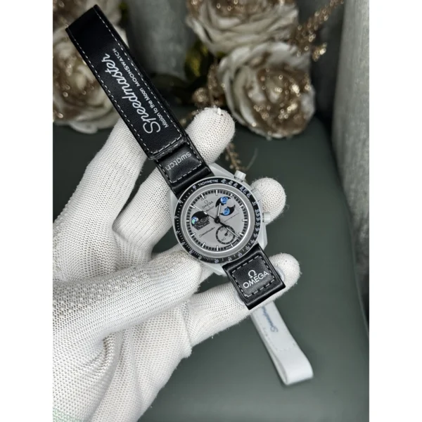 Omega X Swatch Watch Grey For Men Omega X Swatch Watch Grey For Men