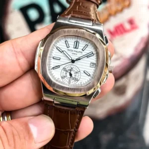  Patek Chrono Watch Rose TT White For Men