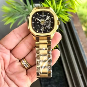 Patek Philippe Watch Auto Gold Black For Men