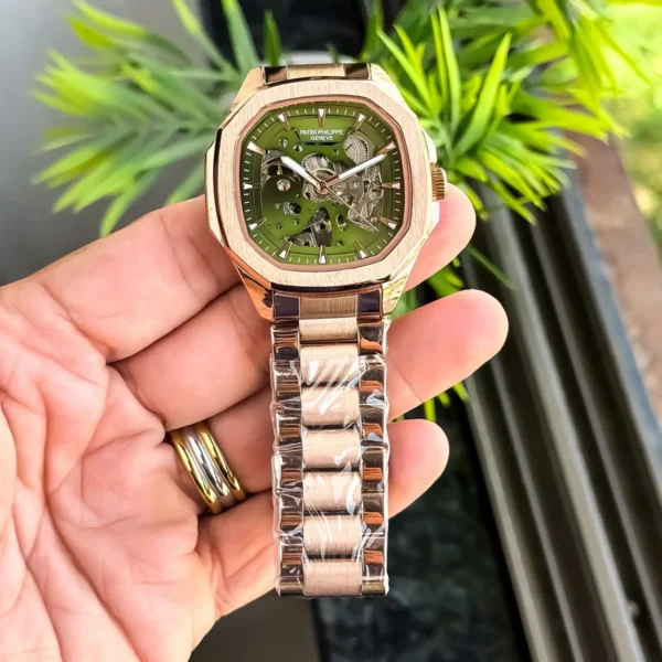 Patek Philippe Watch Rose TT Green For Men Patek Philippe Watch Rose TT Green For Men