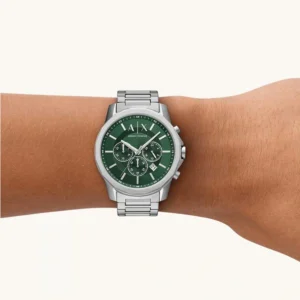 Premium Armani Exchange Gunmetal Watch Green Silver For Men (BOT3381) - stayhit.in