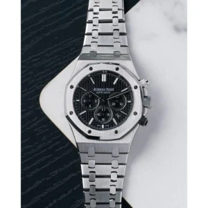 Premium Audemars Piguet Royal Oak Watch Silver Black For Men (WS180) - stayhit.in