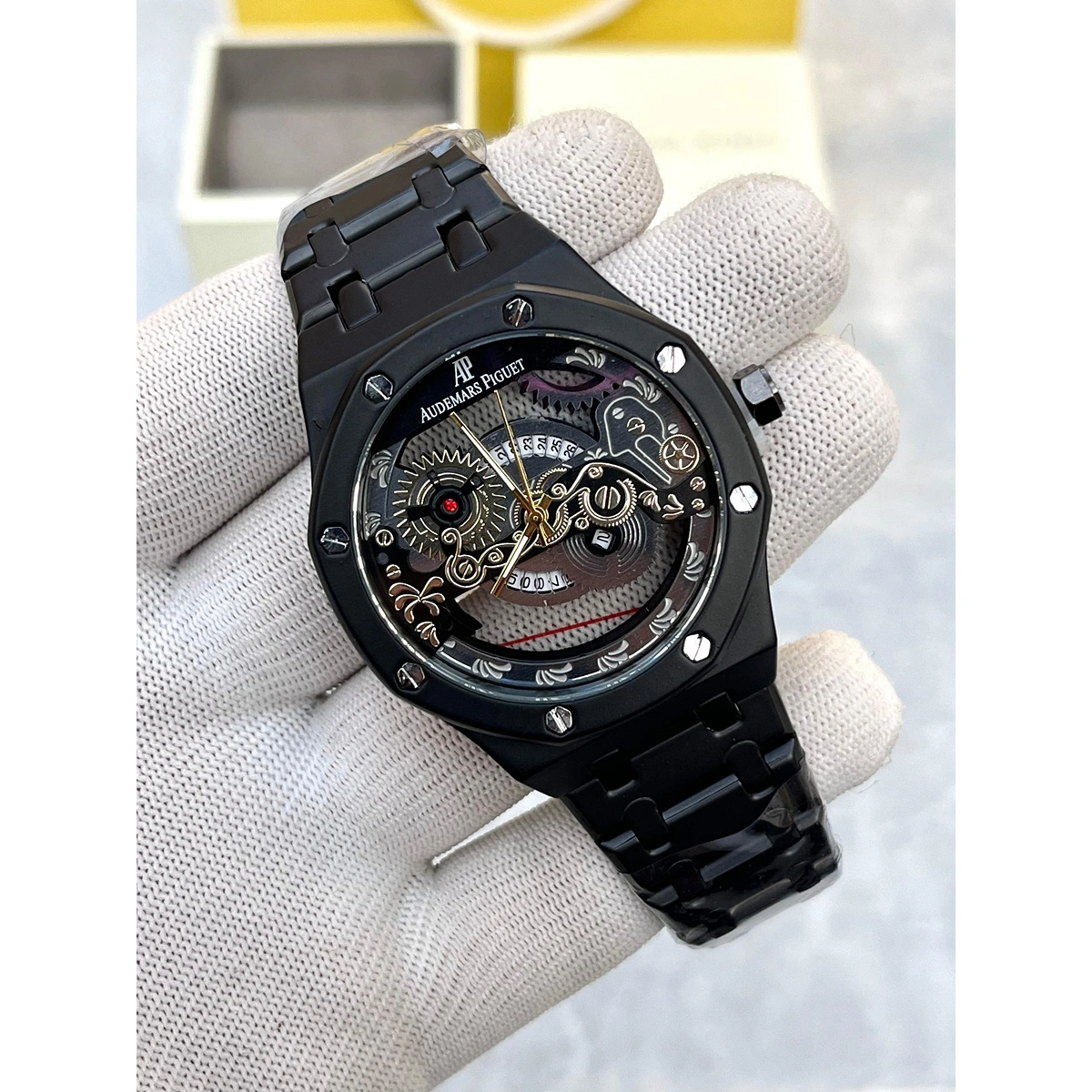 Premium Audemars Piguet Skeleton Watch Black For Men (LAB1047) - stayhit.in
