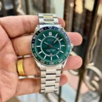 Premium Boss Runner Watch Silver Green For Men (SOS583) - stayhit.in