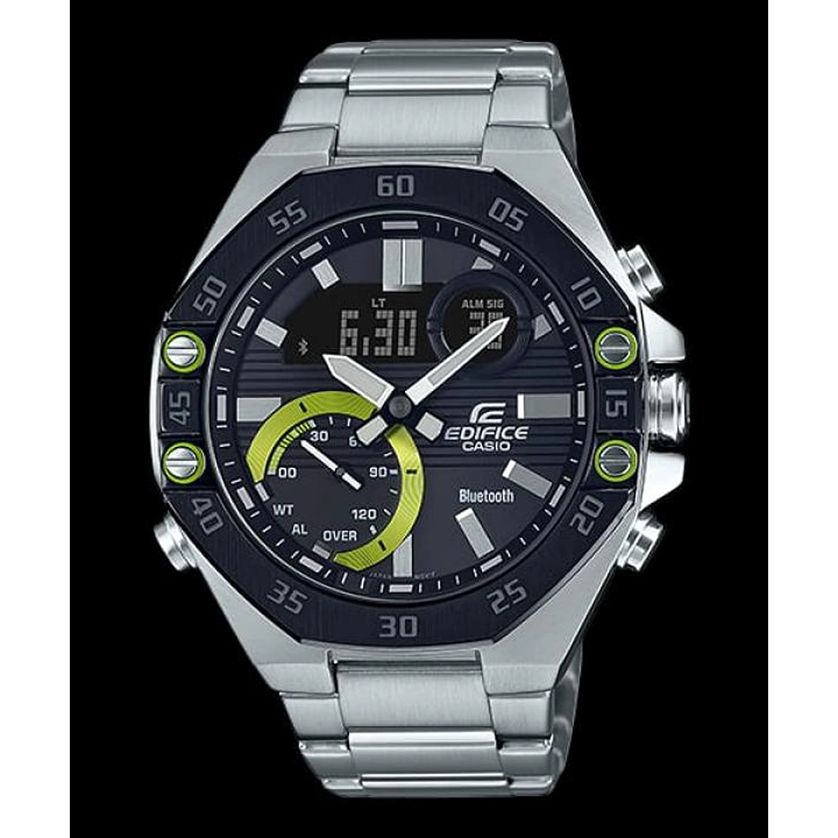 Premium Casio Edifice ECB10D Watch Black Silver For Men (WS139) - stayhit.in