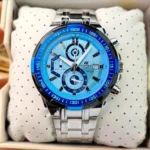 Premium Casio Edifice Watch Silver Blue For Men (SOS586) - stayhit.in