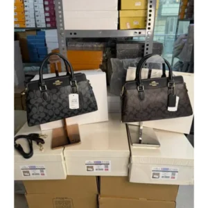 Premium Coach Darcie Handbag Black Signature Canvas For Women (BOT2811) - stayhit.in