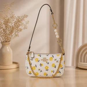 Premium Coach Nolita Bag Yellow Beige With Box For Women (BOT2573) - stayhit.in