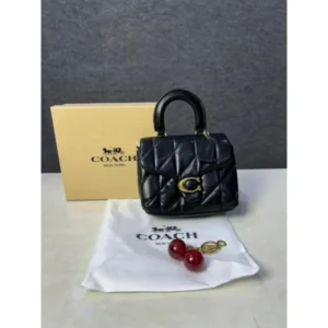Premium Coach Tabby Leather Bag Cherry Charm With Box For Women (BOT3823) - stayhit.in