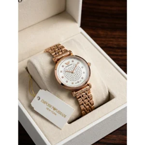 Premium Emporio Armani Watch White Gold For Women (BOT2521) - stayhit.in