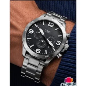 Premium Fossil 100 Meters Watch Black Dial For Men (SOS643) - stayhit.in