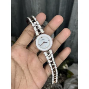 Premium Fossil Dual Watch Tone White For Women (JH696) - stayhit.in