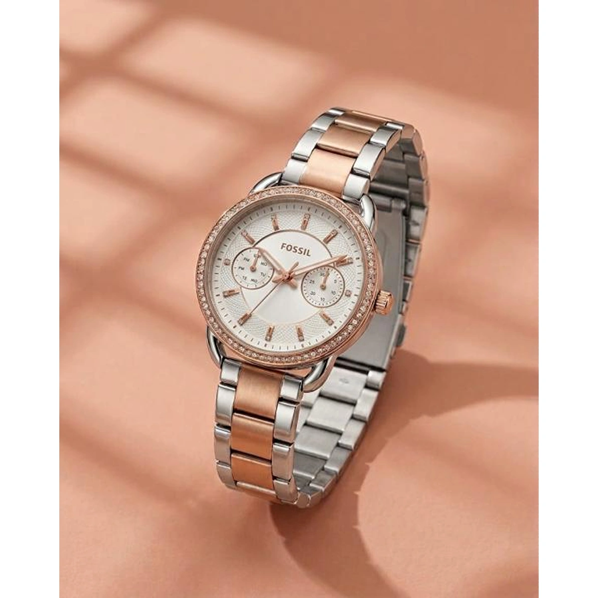 Premium Fossil Tailor Watch Two Tone Copper White For Women (BOT2514) - stayhit.in Premium Fossil Tailor Watch Two Tone Copper White For Women (BOT2514) - stayhit.in