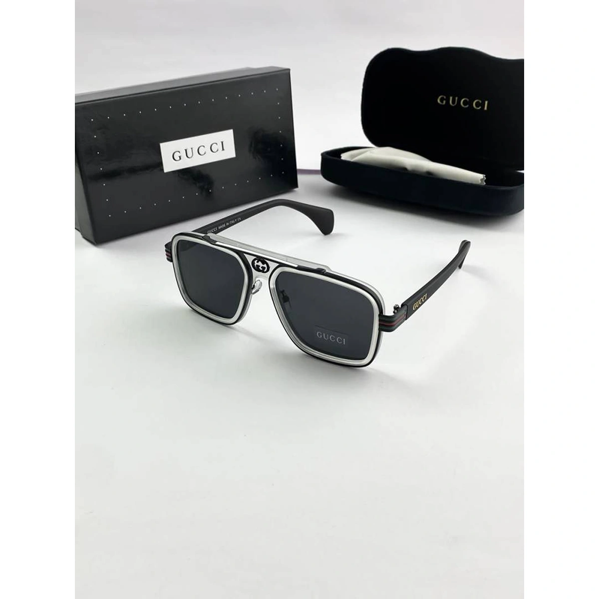 Premium Gucci Sunglasses Ice Black For Men (BT66) - stayhit.in
