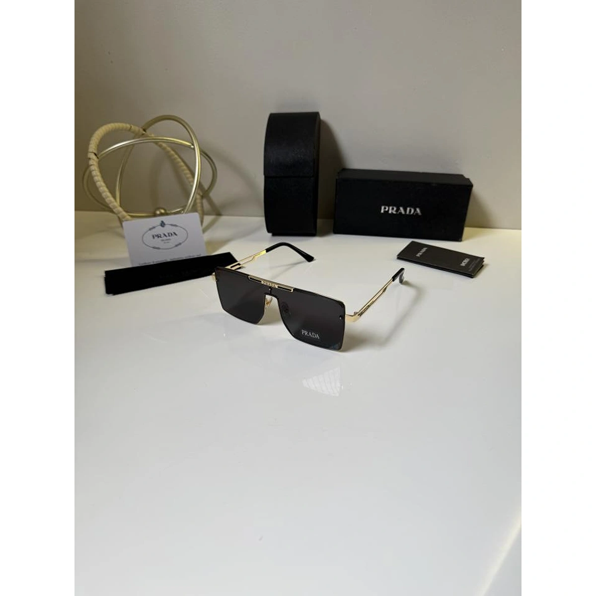 Premium Prada Sunglasses Gold Black For Men (BOT3556) - stayhit.in Premium Prada Sunglasses Gold Black For Men (BOT3556) - stayhit.in