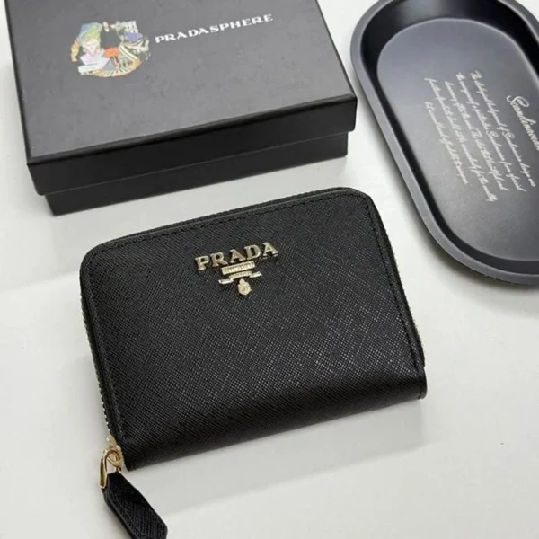 Premium Prada Wallet Saffiano Leather Zip With Box For Women (LAB1159) - stayhit.in