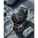 Premium Rado Centrix Chronograph Watch Black Silver For Men (SOS637) - stayhit.in