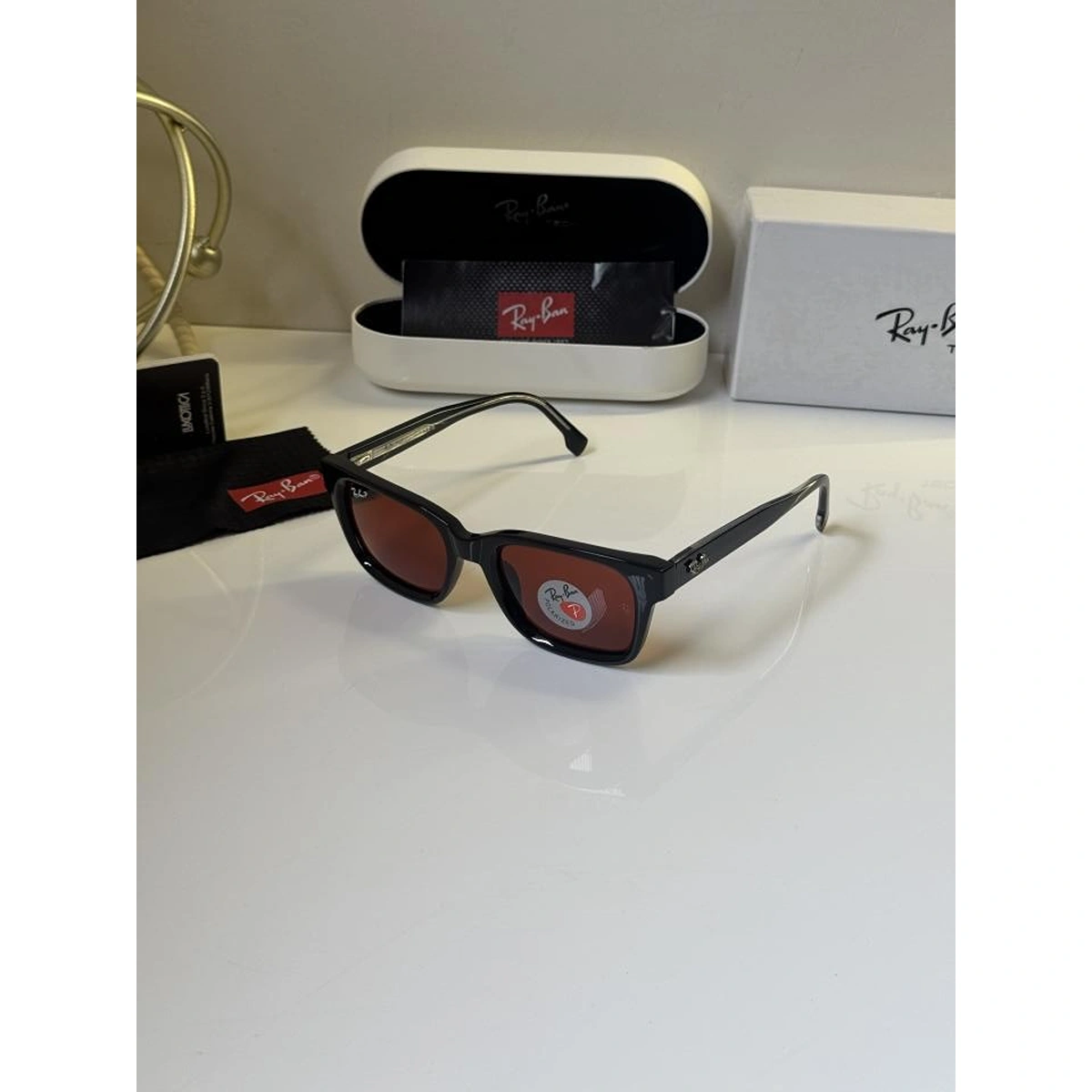 Premium Rayban Sunglasses Black Red For Men (BOT3536) - stayhit.in