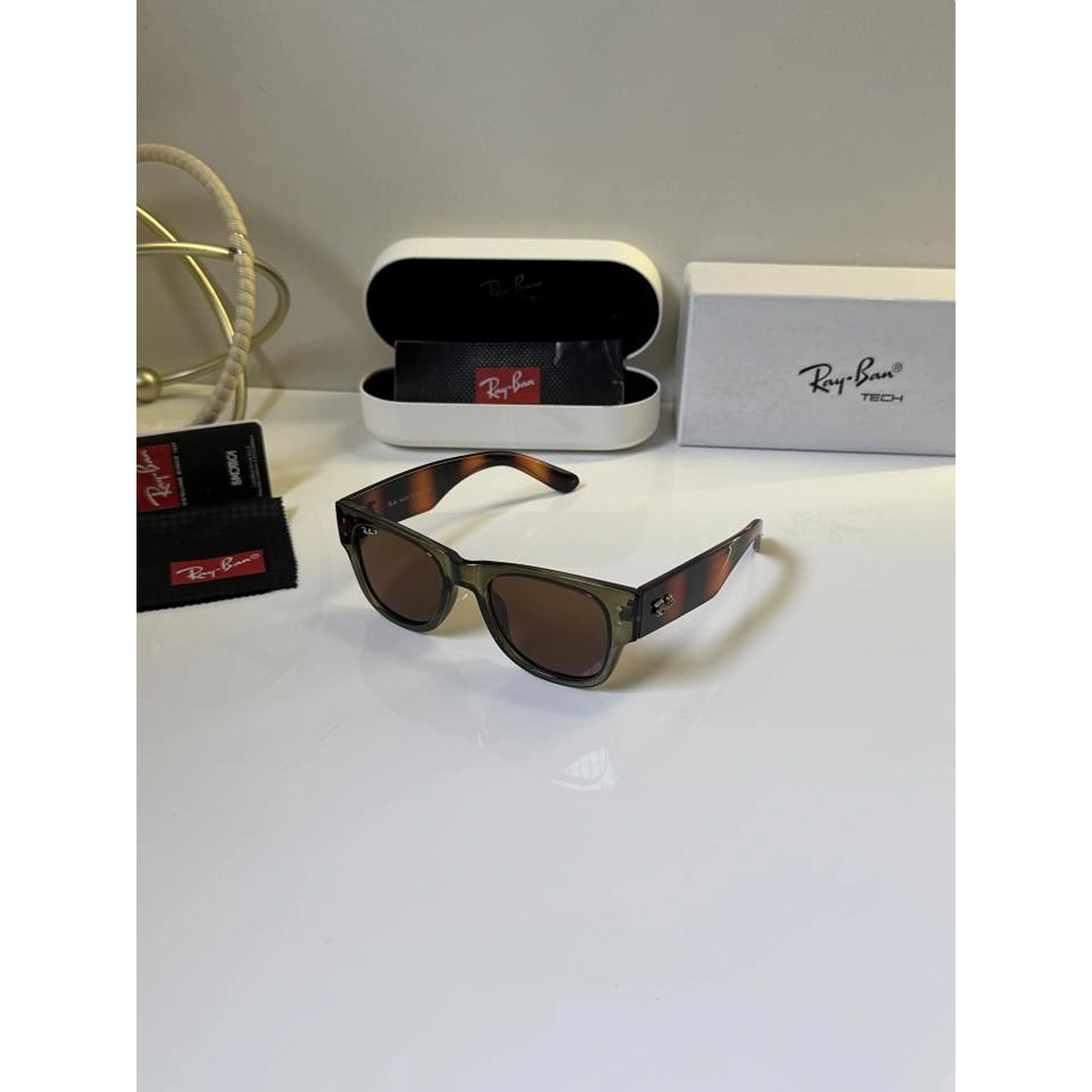 Premium Rayban Sunglasses Olive Brown For Men (BOT3427) - stayhit.in